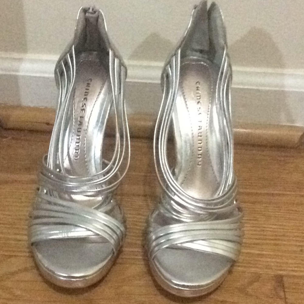 Shiny Silver Heels
